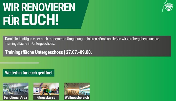 Renovierungsarbeiten im VfL Center Herrenberg